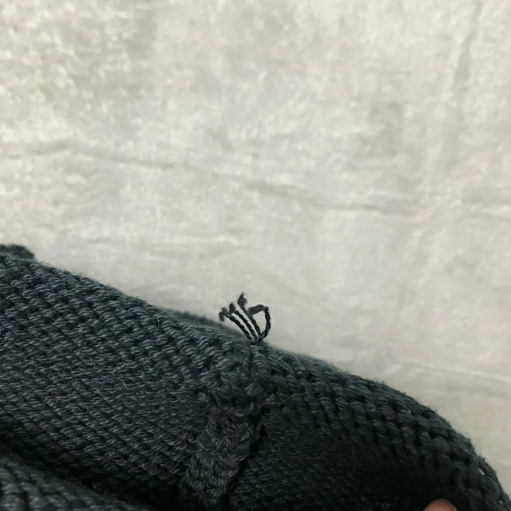 J Crew  1988 Rollneck Sweater Mens L Black Cotton Oarsman 90s Style Preppy BW186